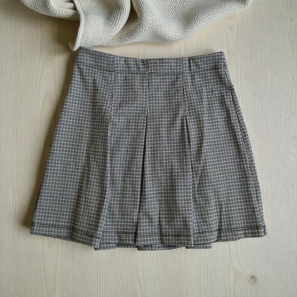 MAX STUDIO Brown Pleated Stretch Holiday Skirt Size Small NEW NWT - Picture 1 of 11